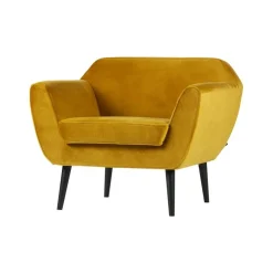 WOOOD Fauteuils|Rocco Fauteuil Velvet Oker 92cm