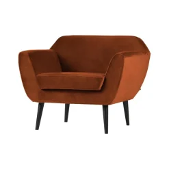 WOOOD Fauteuils|Rocco Fauteuil Velvet Roest 92cm