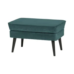 WOOOD Hockers|Rocco Hocker Velvet Groenblauw 77cm