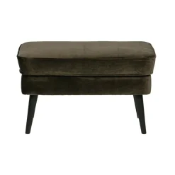 WOOOD Hockers|Rocco Hocker Velvet Warmgroen 77cm