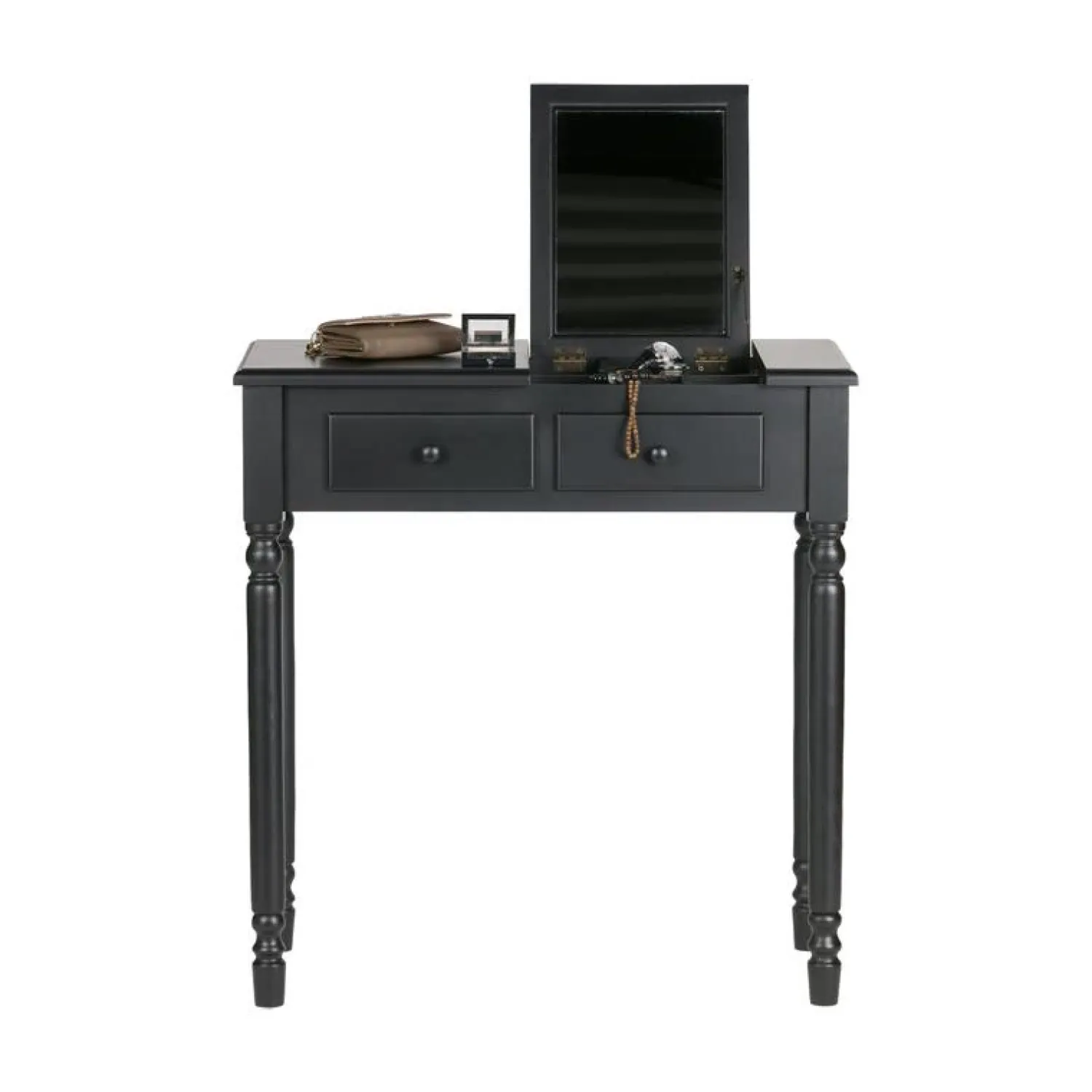 WOOOD Sidetables|Romy Sidetable Hout Zwart 75cm