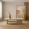 Vane Living Salontafels|Rona Salontafel dicht Beige mangohout 130cm