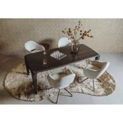 Tower living Eettafels|Ronta Eettafel bruin mangohout 220cm