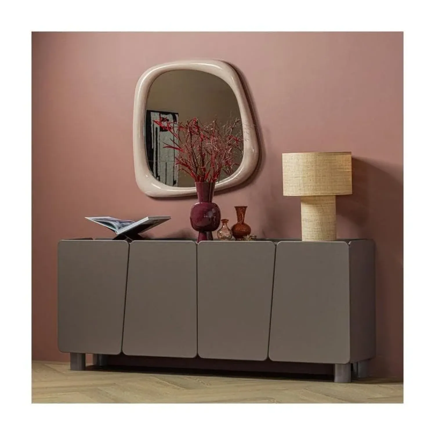 WOOOD Dressoirs|Industriele Kasten|Root Dressoir Truffel bruin 200cm