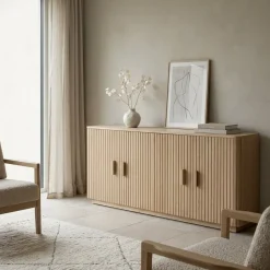 Eleonora Dressoirs|Industriele Kasten|Rosenborg Dressoir Eikenhout 175 cm