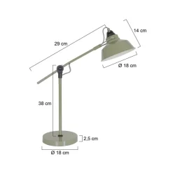 Steinmex Bureaulampen|Ross 1-lichts Bureaulamp Groen