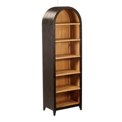 Tower living Wandkasten|Boekenkasten|Rotondi boekenkast 6 planken zwart 70cm