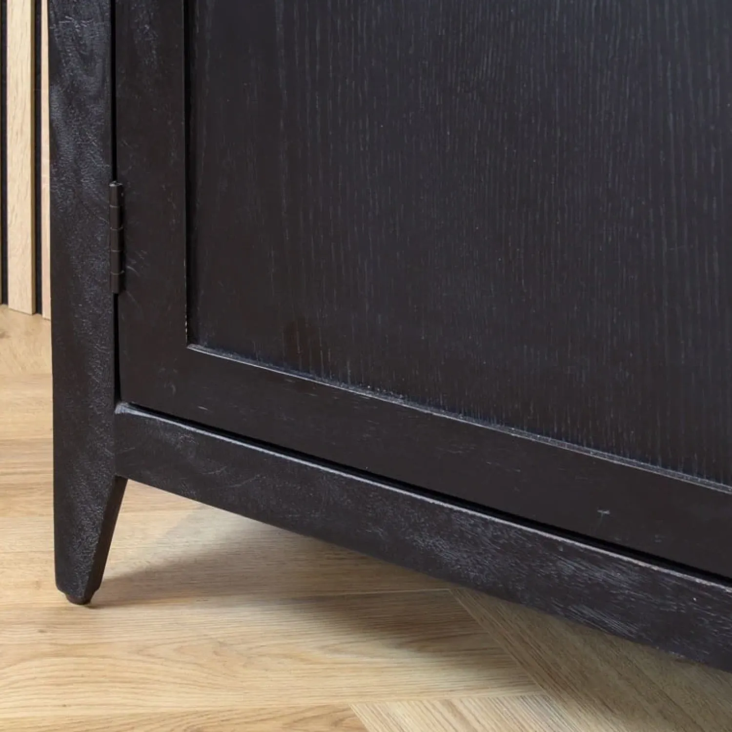 Tower living Wandkasten|Vitrinekasten|Rotondi vitrinekast 4 deurs zwart 120cm