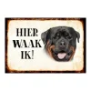 Metal Signs Metalen Borden|Rottweiler, hier waak ik - metalen bord