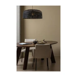 WOOOD Eettafels|Roundly Eettafel organisch Mangohout Walnoot 160cm