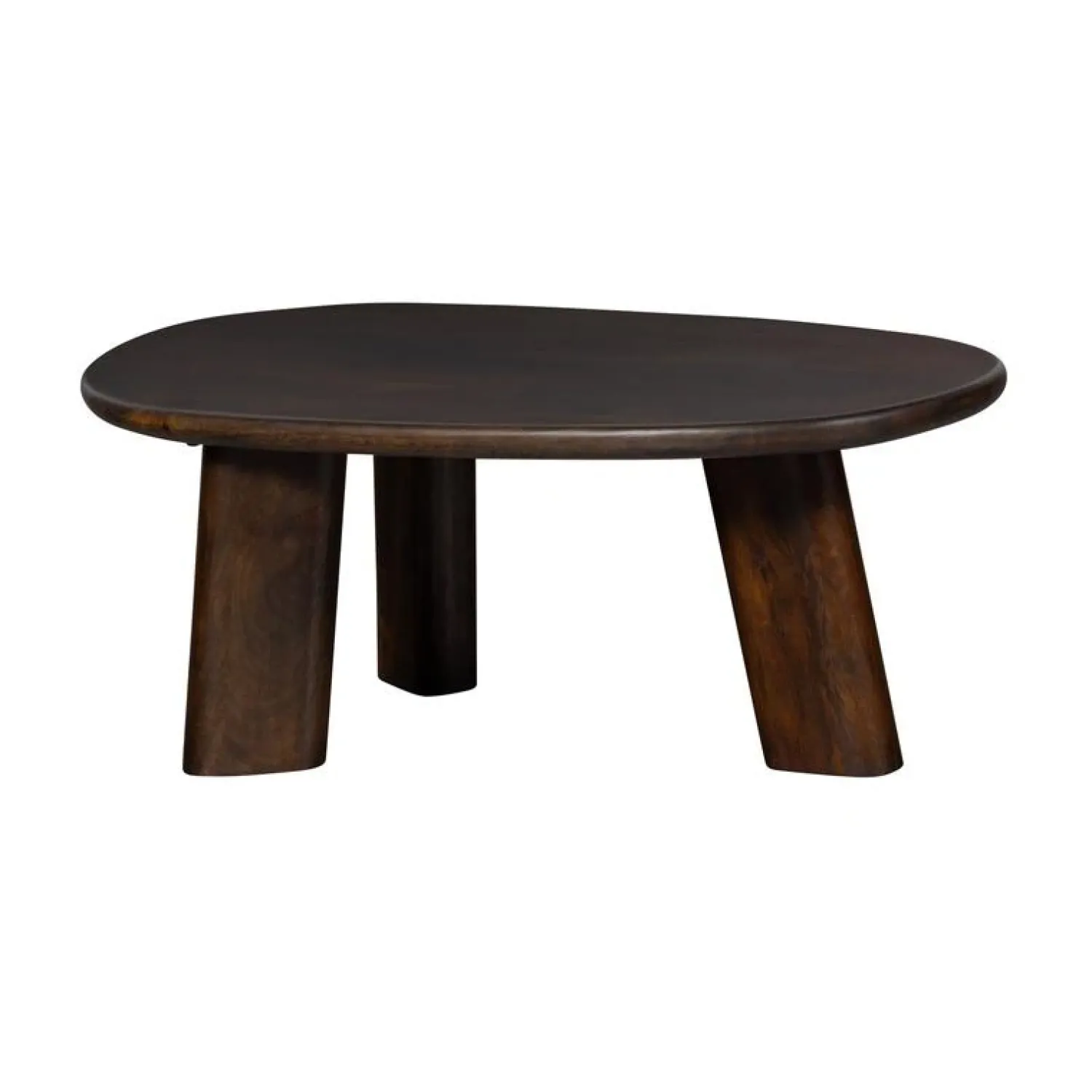 WOOOD Salontafels|Roundly Salontafel organisch Mangohout Walnoot 110cm