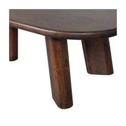 WOOOD Salontafels|Roundly Salontafel organisch Mangohout Walnoot 110cm