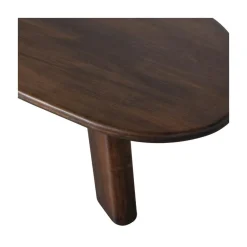 WOOOD Salontafels|Roundly Salontafel organisch Mangohout Walnoot 110cm