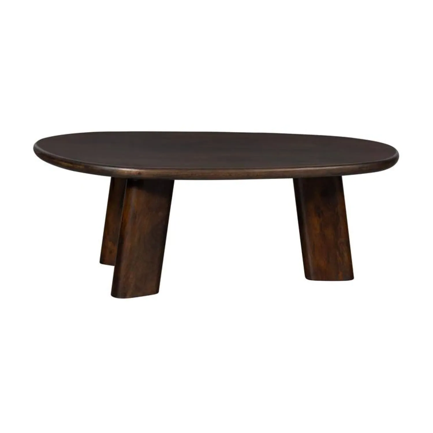 WOOOD Salontafels|Roundly Salontafel organisch Mangohout Walnoot 110cm