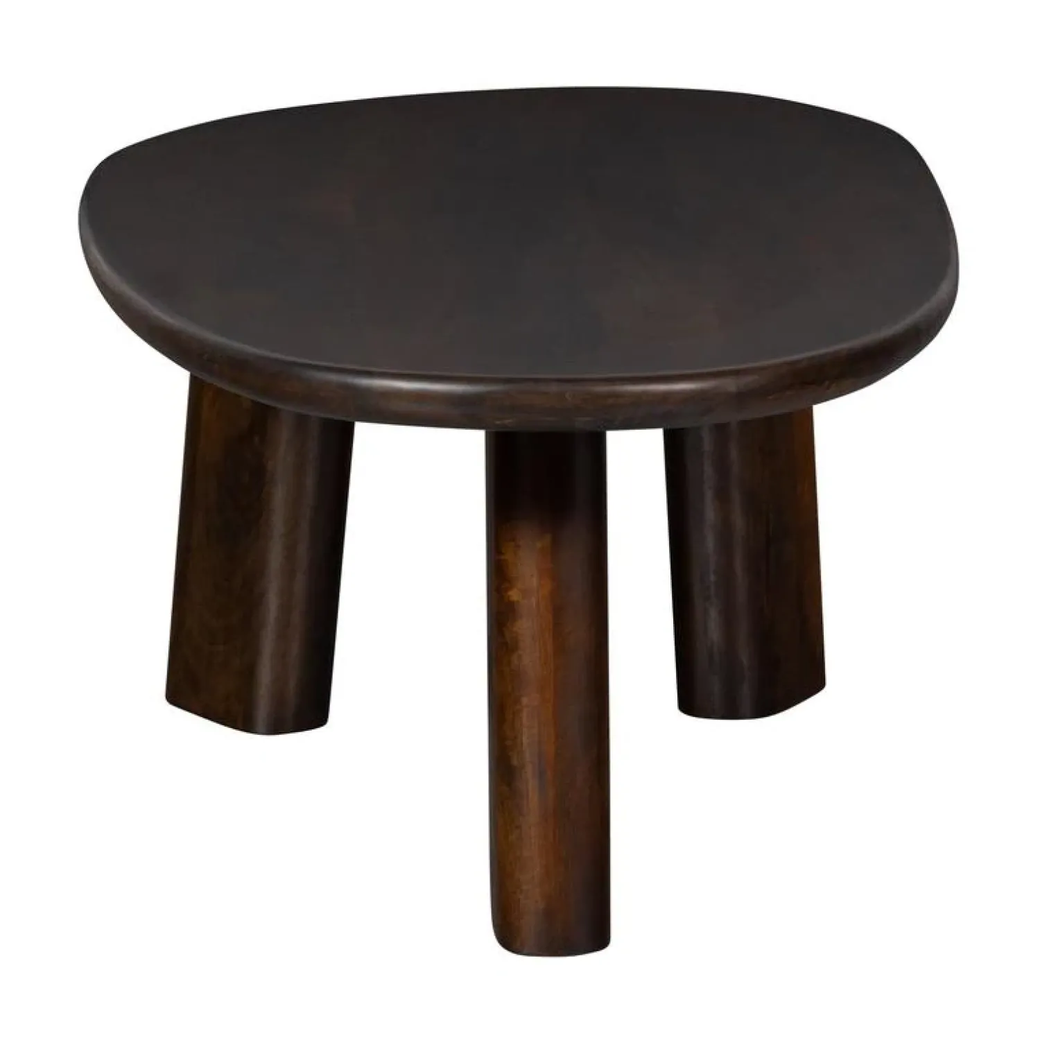 WOOOD Salontafels|Roundly Salontafel organisch Mangohout Walnoot 110cm