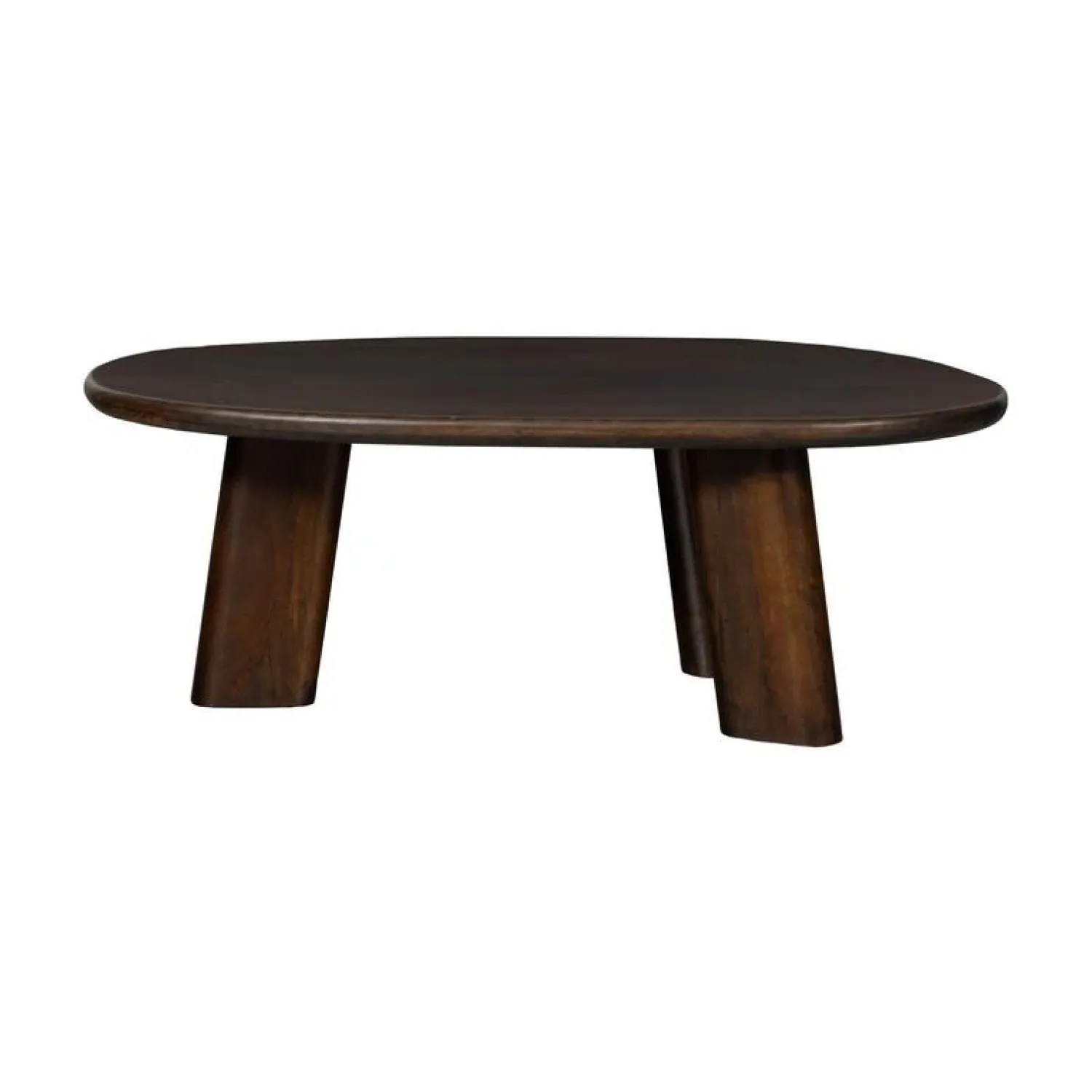 WOOOD Salontafels|Roundly Salontafel organisch Mangohout Walnoot 110cm