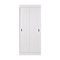 WOOOD Industriele Kasten|Kledingkasten|Row Kledingkast Wit Dennenhout 85cm