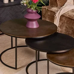 Furndea Salontafels|Roxa salontafel set van aluminium 2 kleuren