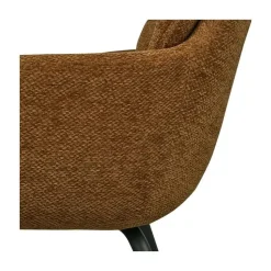 WOOOD Eetkamerstoelen|Runa Eetkamerstoel Chenille Karamel