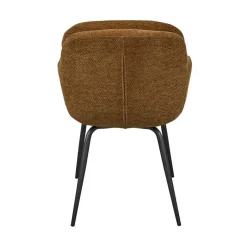 WOOOD Eetkamerstoelen|Runa Eetkamerstoel Chenille Karamel