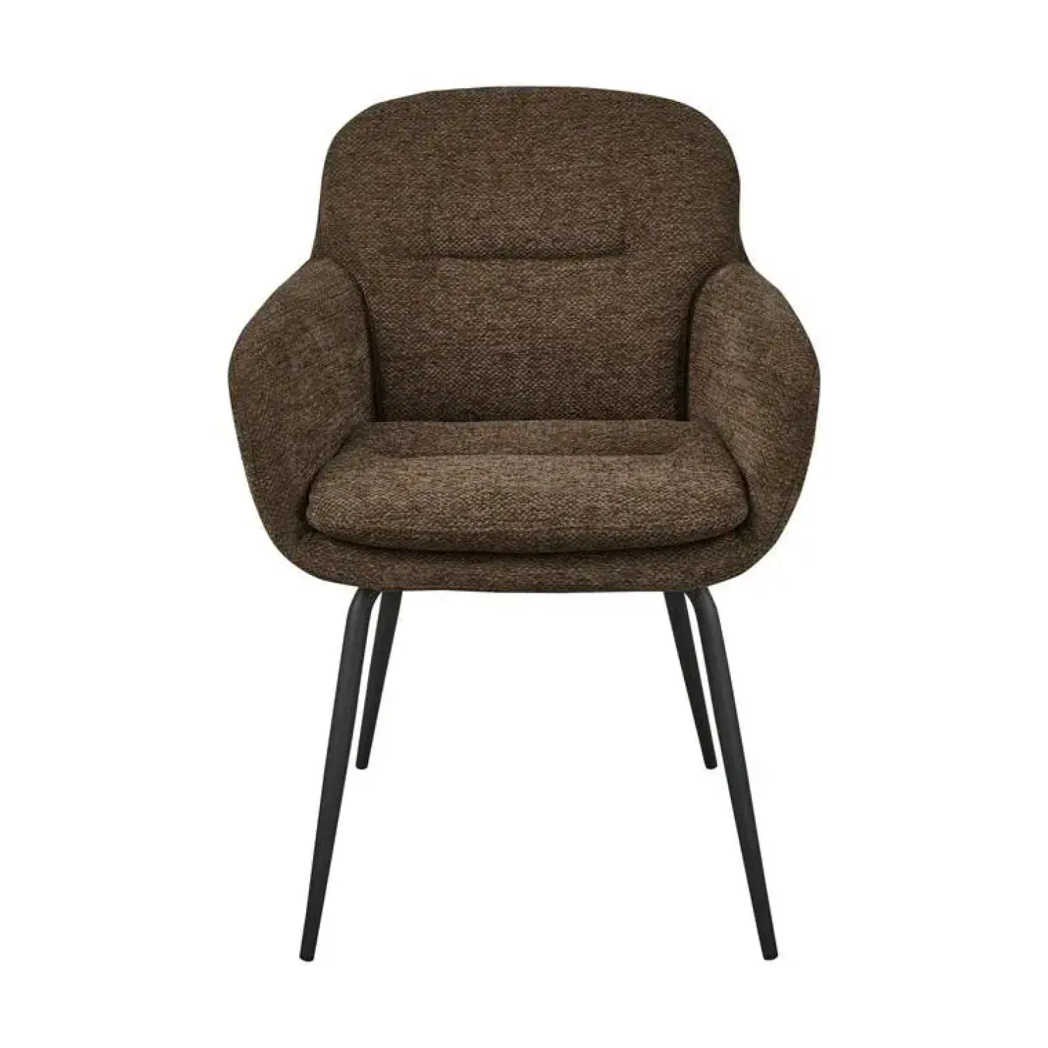 WOOOD Eetkamerstoelen|Runa Eetkamerstoel Chenille Warmbruin