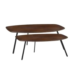DPX Furniture Salontafels|Rune Salontafel set van 2 Bruin