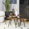 Furndea Salontafels|Ryan salontafel set van 3 industrieel goud