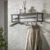 Kalfort Kapstokken|Sabina Kapstok 6 haaks zwart 80cm