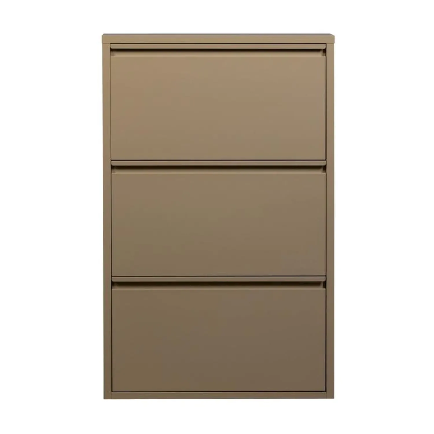 WOOOD Schoenenkasten|Schoenenkasten|Sabine 3-Vaks Schoenenkast Metaal Zand 66cm