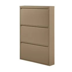 WOOOD Schoenenkasten|Schoenenkasten|Sabine 3-Vaks Schoenenkast Metaal Zand 66cm