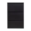 WOOOD Schoenenkasten|Schoenenkasten|Sabine 3-Vaks Schoenenkast Metaal Zwart 66cm