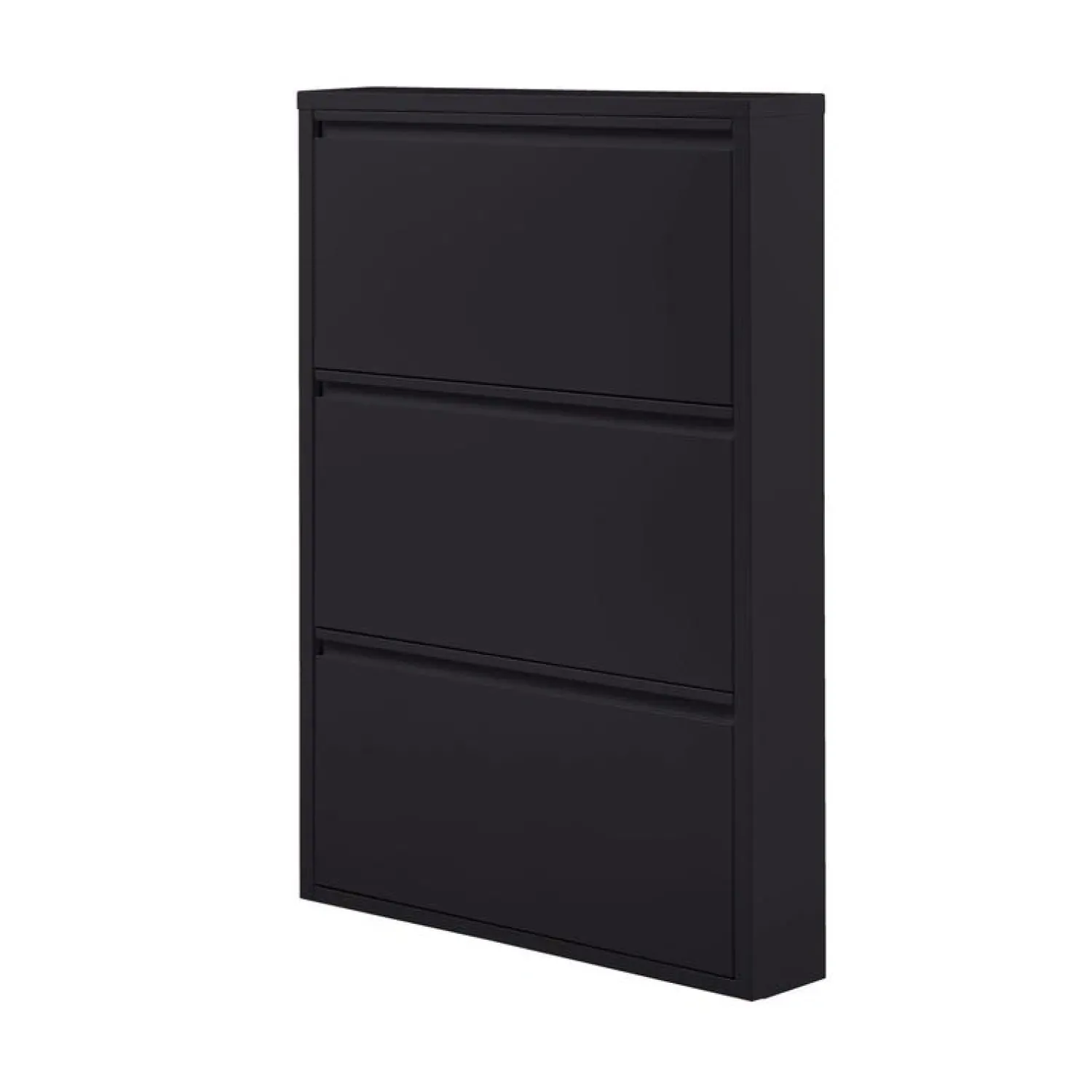 WOOOD Schoenenkasten|Schoenenkasten|Sabine 3-Vaks Schoenenkast Metaal Zwart 66cm