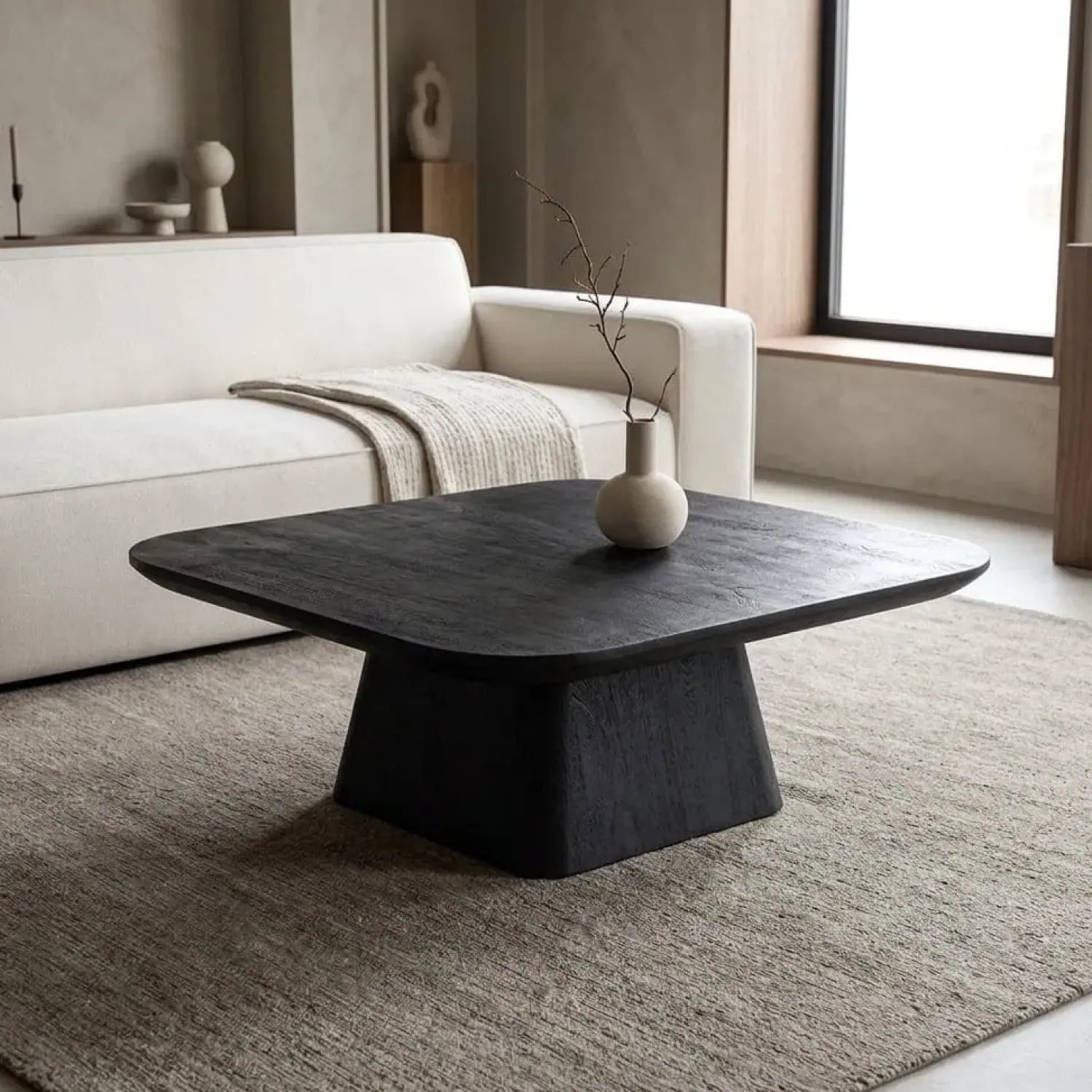 Eleonora Salontafels|Salontafel Aron vierkant 80×80 zwart