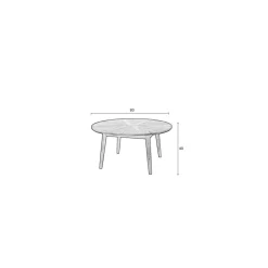 NORI Living Salontafels|Salontafel Fabio Rond Eikenhout 80cm