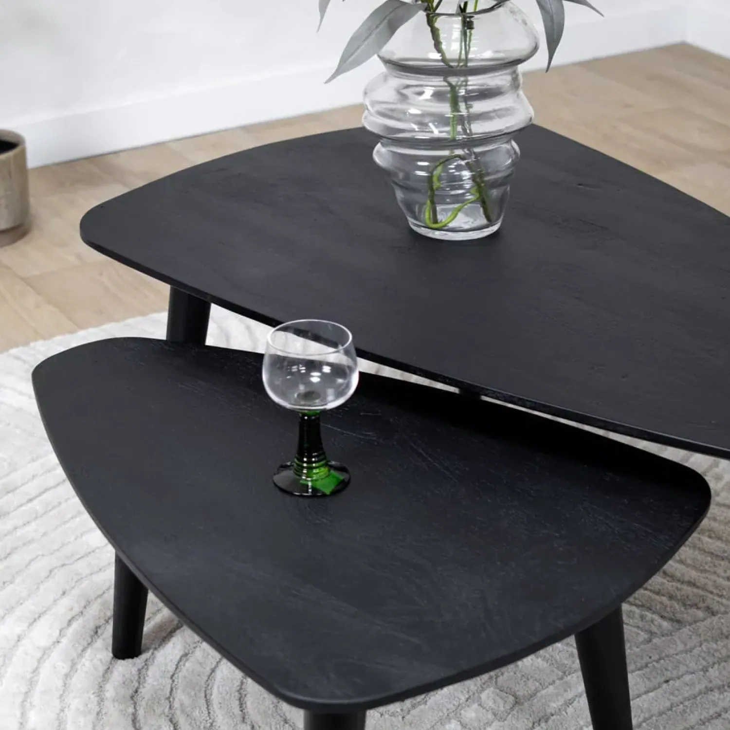 Vane Living Salontafels|Salontafel Isla set van 2 zwart 110/71cm
