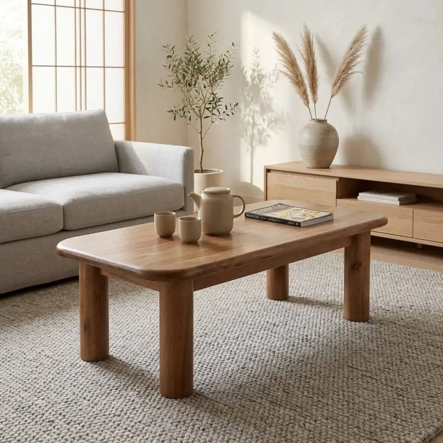 Eleonora Salontafels|Salontafel Julian acaciahout 120cm