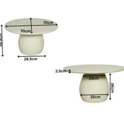 Furndea Salontafels|Salontafel Juno 70 cm
