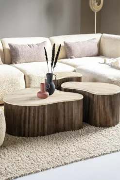 Eleonora Salontafels|Salontafel Mari 83x72x34 bruin