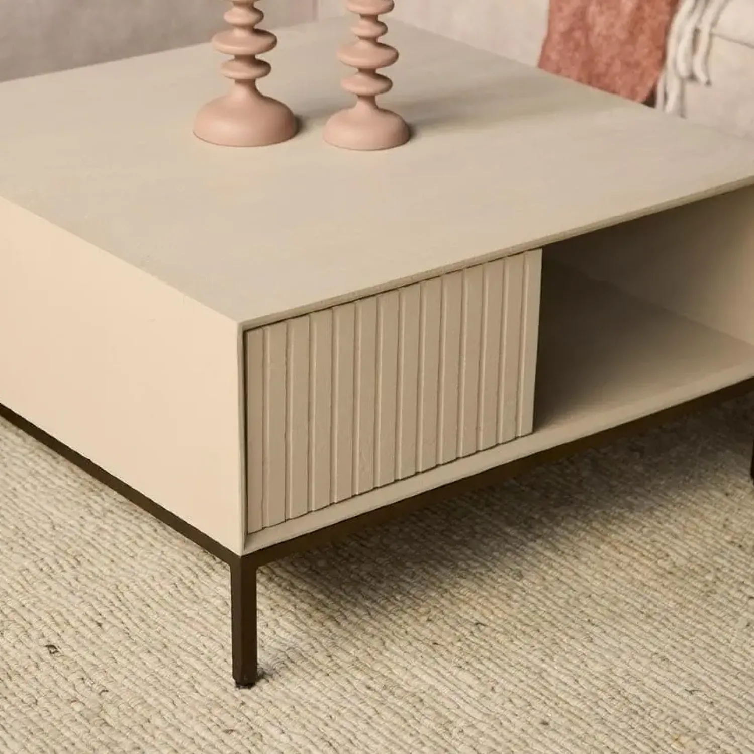 Furndea Salontafels|Salontafel Martin Zand vierkant 80 cm