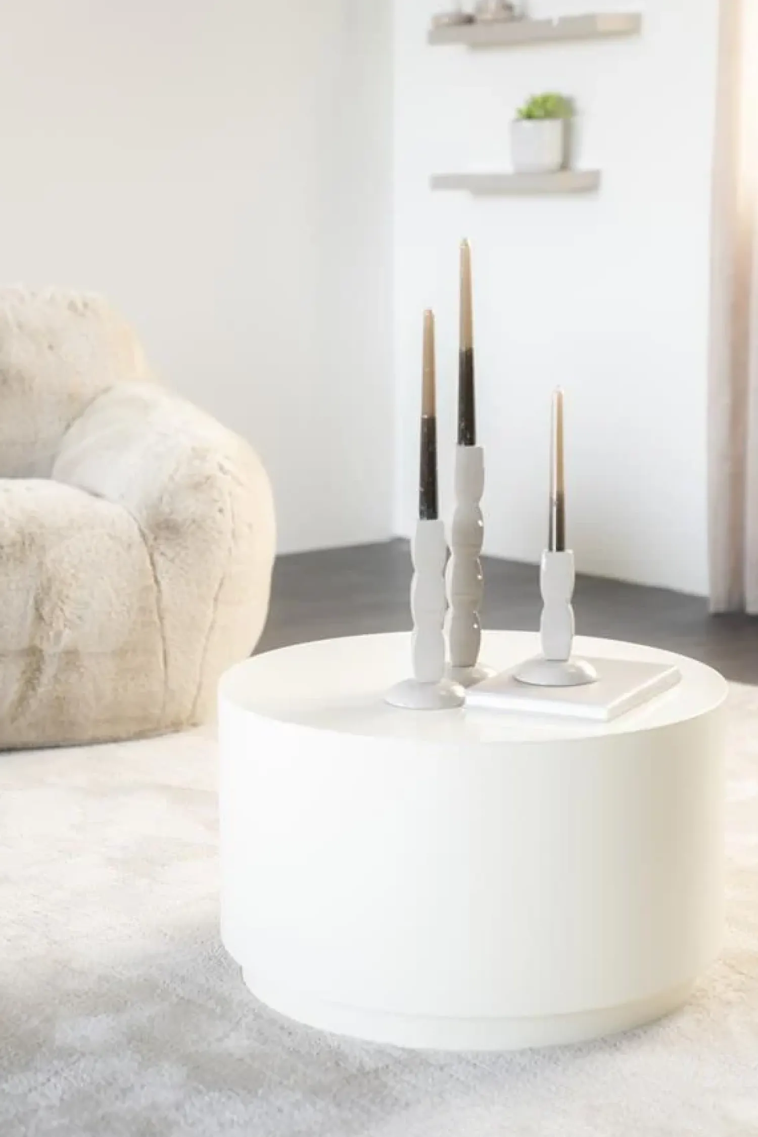 By Boo Salontafels|Salontafel Mesita rond Beige 60cm