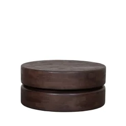 Label51 Salontafels|Salontafel Milly Espresso Mangohout 70cm Rond