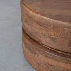 Label51 Salontafels|Salontafel Milly Naturel Mangohout 70cm Rond