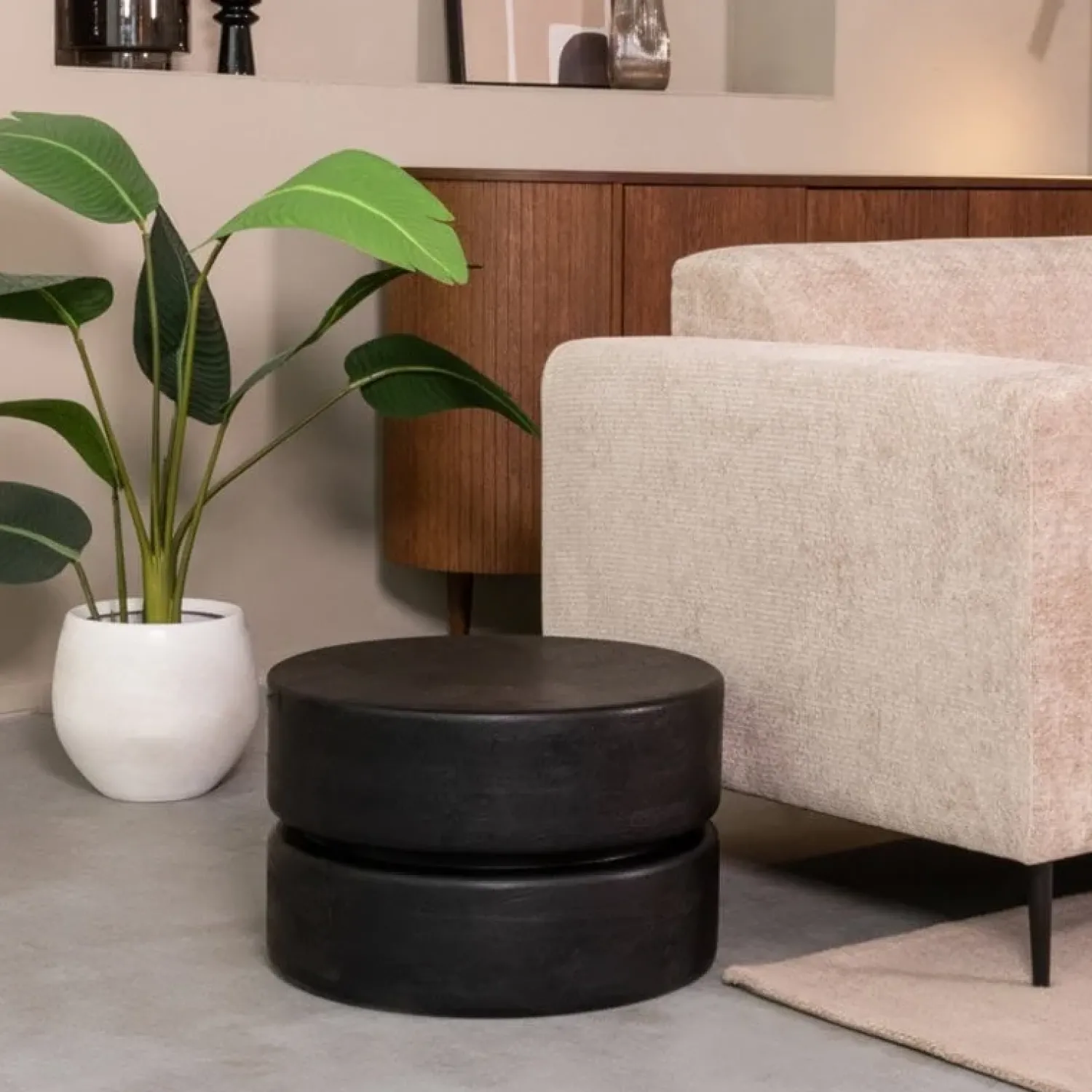 Label51 Salontafels|Salontafel Milly Zwart Mangohout 50cm