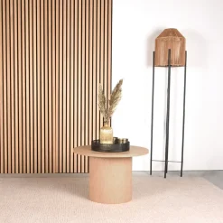 Label51 Salontafels|Salontafel Oliva hoog Naturel Eikenhout rond 60cm