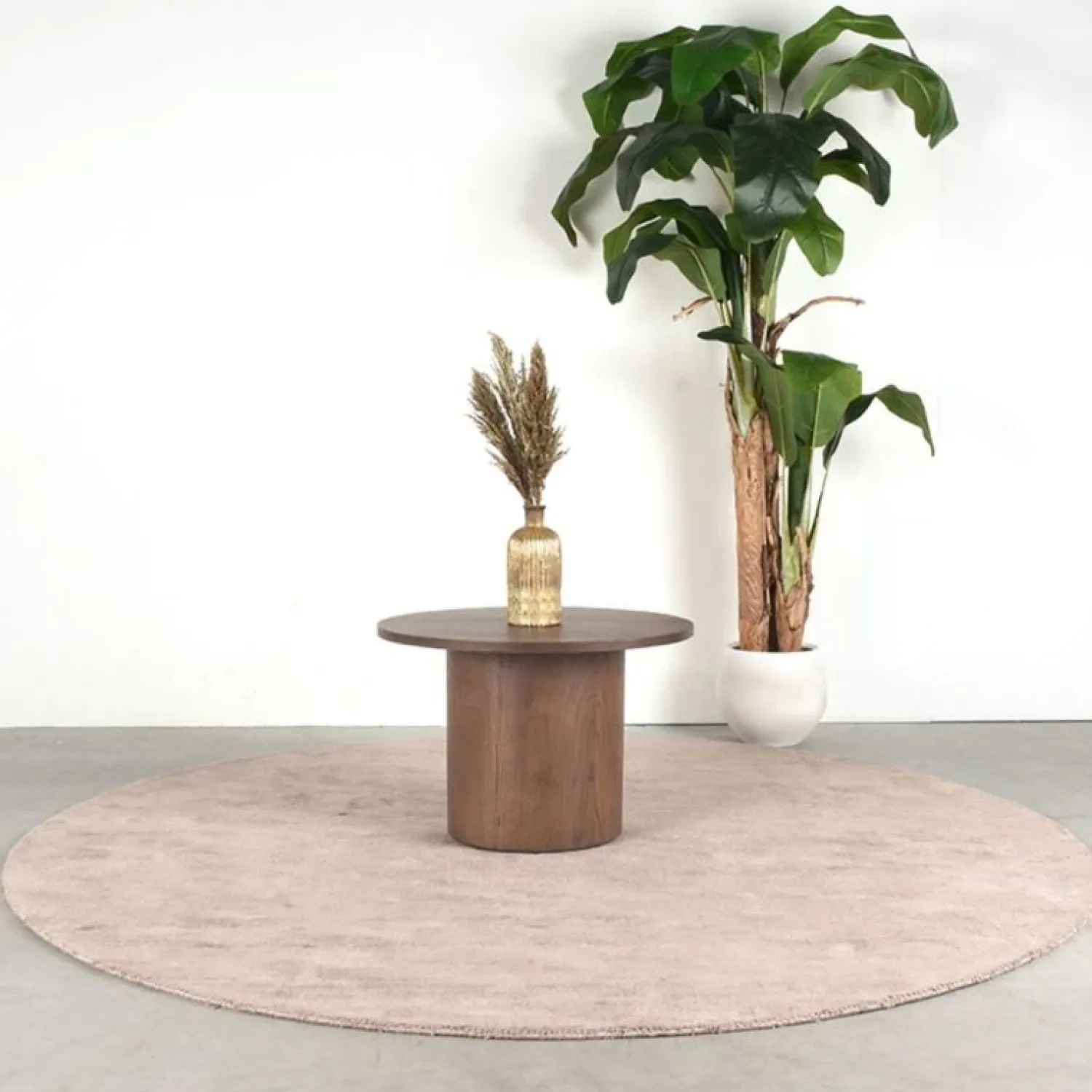 Label51 Salontafels|Salontafel Oliva hoog Walnoot Eikenhout rond 60cm