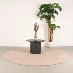 Label51 Salontafels|Salontafel Oliva hoog Zwart Eikenhout rond 60cm