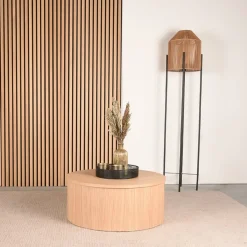 Label51 Salontafels|Salontafel Oliva laag Naturel Eikenhout rond 70cm