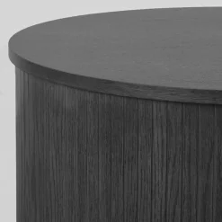 Label51 Salontafels|Salontafel Oliva laag Zwart Eikenhout rond 70cm