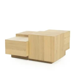 Eleonora Salontafels|Salontafel Quinten vierkant naturel 80cm