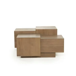 Eleonora Salontafels|Salontafel Quinten vierkant bruin 80cm